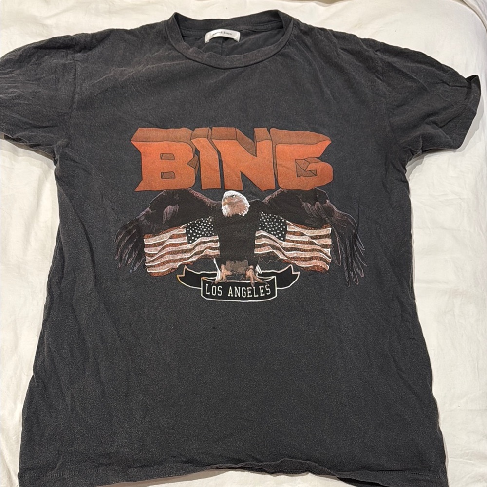 Anine Bing Black Graphic Tee